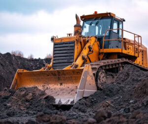 bulldozer untuk meratakan permukaan tanah