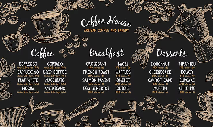 Menu Kafe